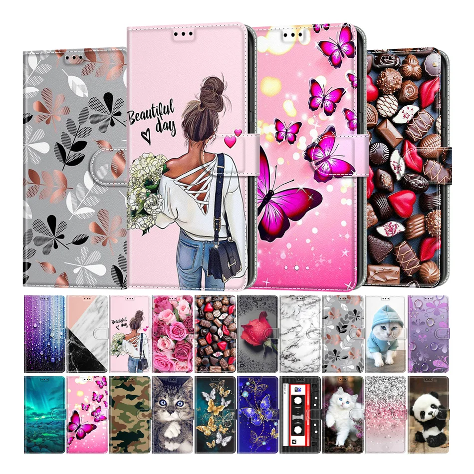 

Etui Flip Leather Phone Case For Huawei Honor 7S 8S 8A 8X 9X 10 Lite P Smart Z P Smart P30 Lite Wallet Card Holder Book Cover