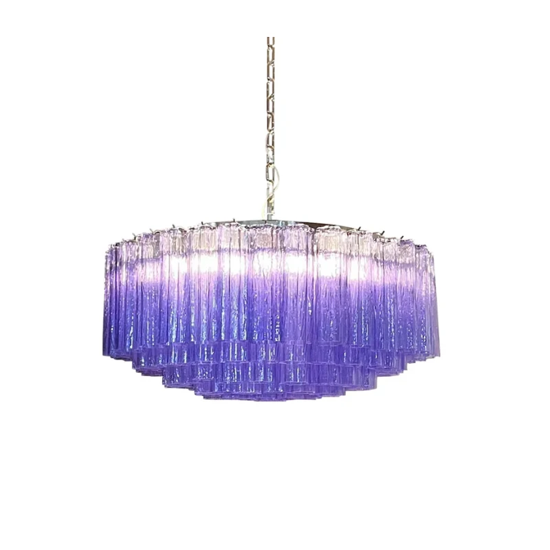 The Lavender Garden Glass Collection Dimmable LED 2026 Chandelier Hanging Lamps Suspension Luminaire Lampen For Living Room