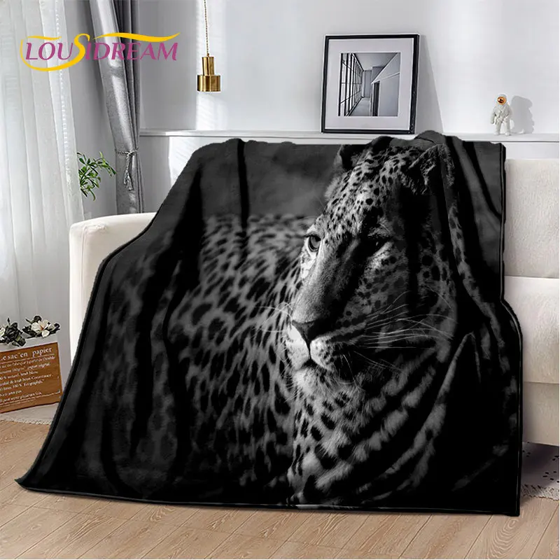 3D Animal Leopard Cheetah Cartoon Beast morbida coperta di peluche, coperta di flanella coperta per soggiorno camera da letto divano da letto Picnic