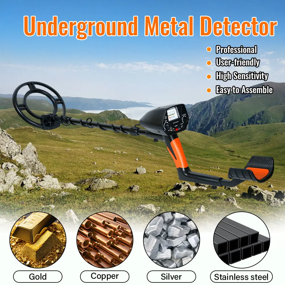 

MD2020 Metal Detector Gold Stud Finder Treasure Jewelry Digger Tool 3 Operating Mode for Hunting Underground Searching Treasure