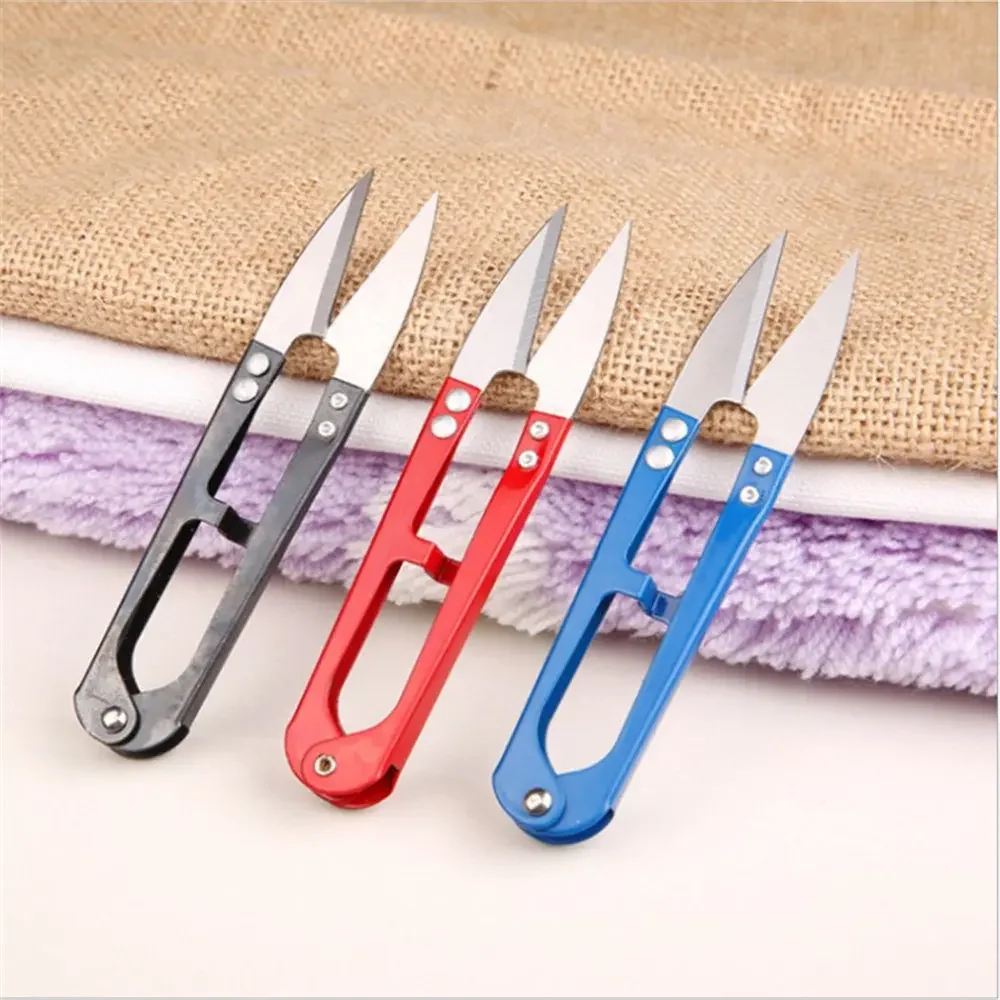 Lure Bait Fish Use Scissors 15g Fishing Tackle Electroplated Scissors U-shaped Ultra-Sharp Thread-Cutting Fishing Line Sewing