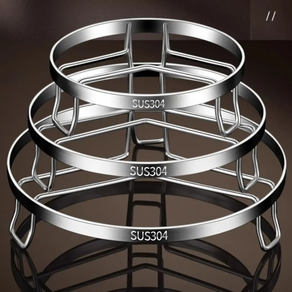 New Stainless Steel Steamer Pan Rack Stackable Round Pot Rack Multifunction Egg Steaming Tray