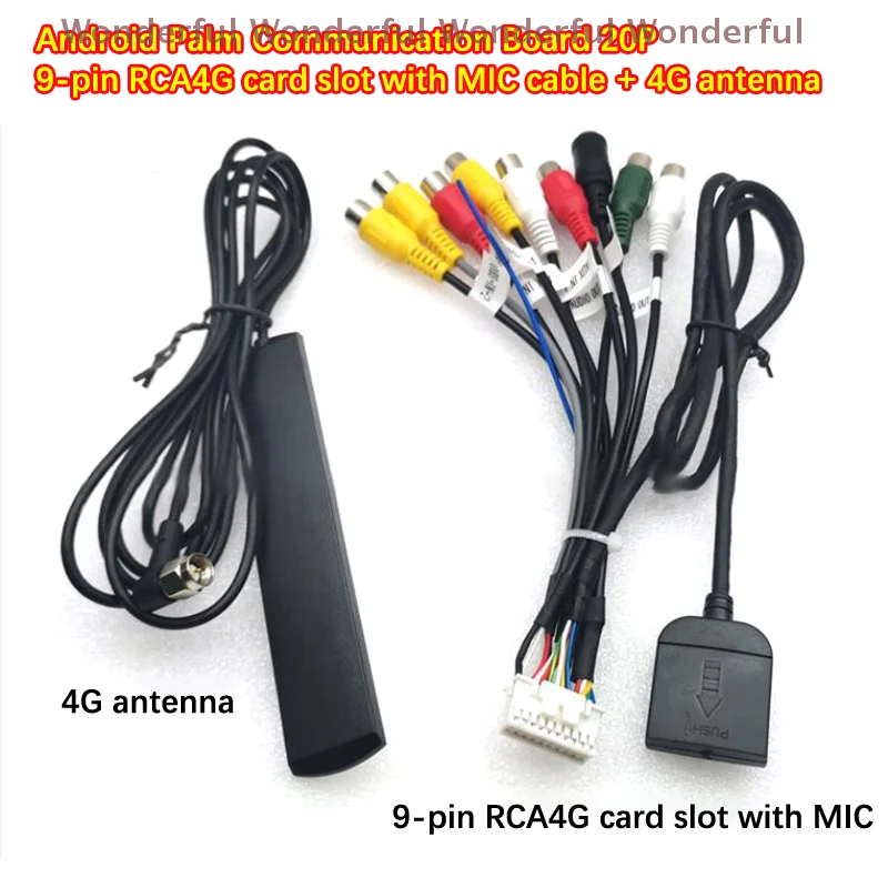

4G SIM Car Slot Car Radio +4G Antenna Cable Car Radio RCA Output Wire Harness Wiring Connector Adaptor Cable