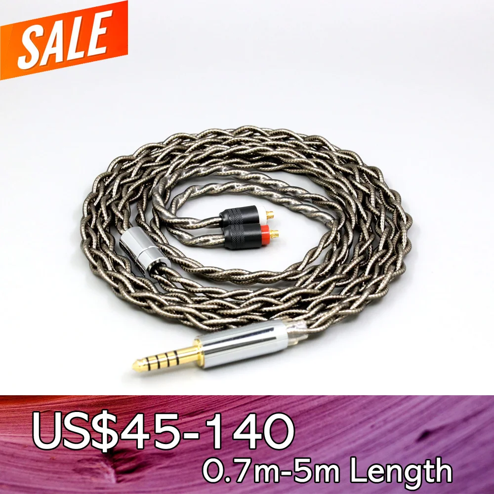 99% Pure Silver Palladium + Graphene Gold Earphone Shielding Cable For Sony IER-M7 IER-M9 IER-Z1R Headset 4 core LN008216