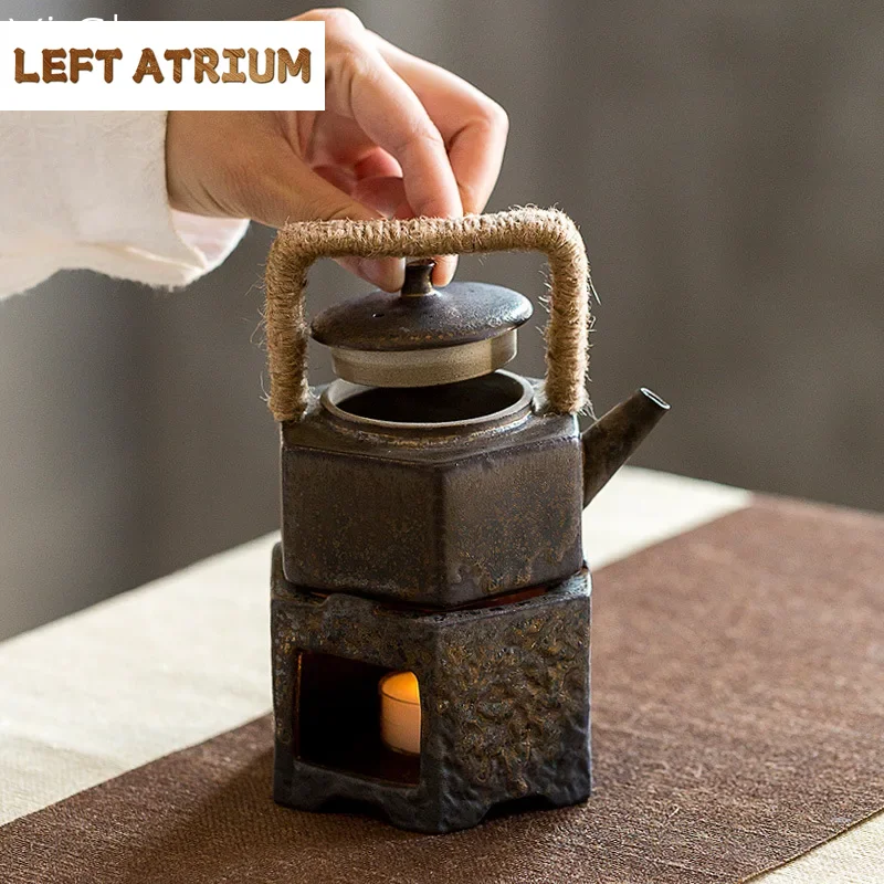 Japanese Style Stoneware Retro Maintaining Furnace Household Heating Insulation Plate Candle Burning Heating Base Teapot Heater