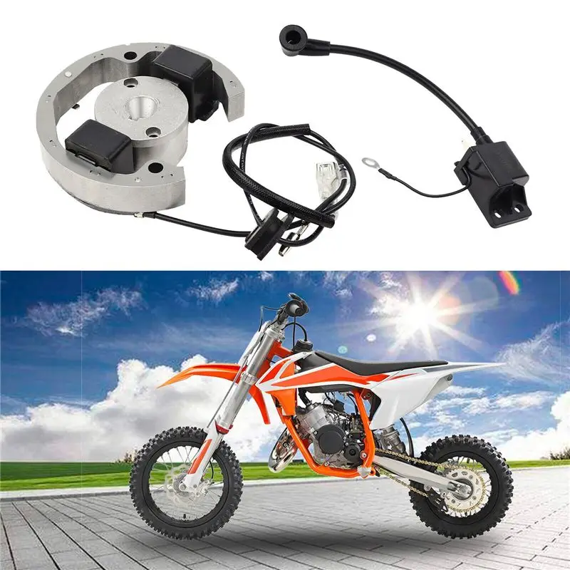 HOT-1 PCS Motorbike Coil Ignition Coil Stator Rotor Kit Magneto Assembly Parts Accessories For KTM50,1 PCS Motorbike Coil Igniti
