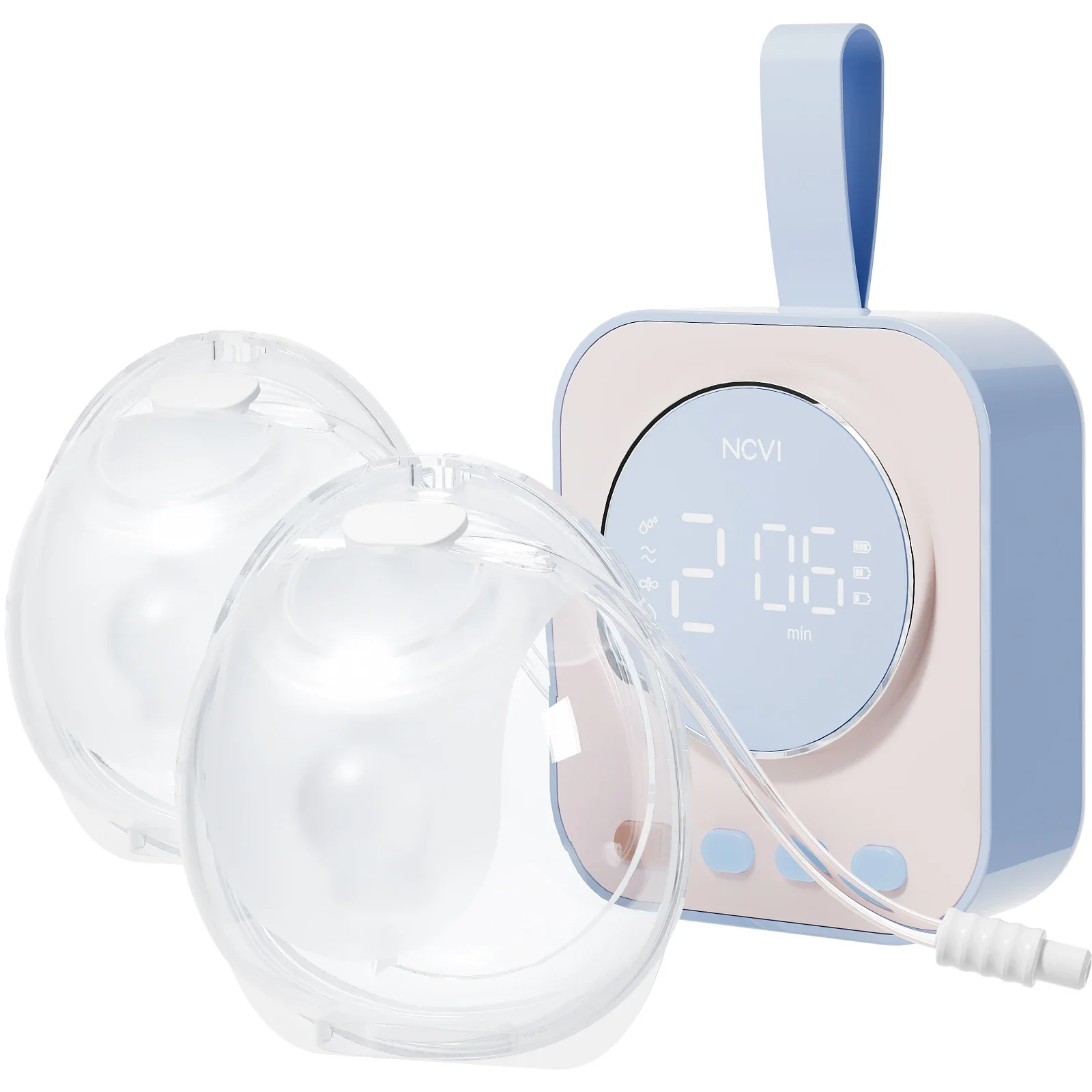 NCVI Hands Free Wearable Breast Pump, Combined with Strong Motor and Wearable Cups, 4 Modes 9 Levels, 21/24/28mm, Low Noise