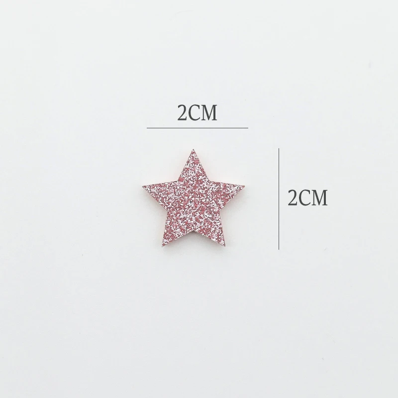 20/50PCS 20*20mm Colorful Five-Pointed For DIY Handmde Star Patches for Crafts Clothes DIY Headwear Wall Sticker Accessories