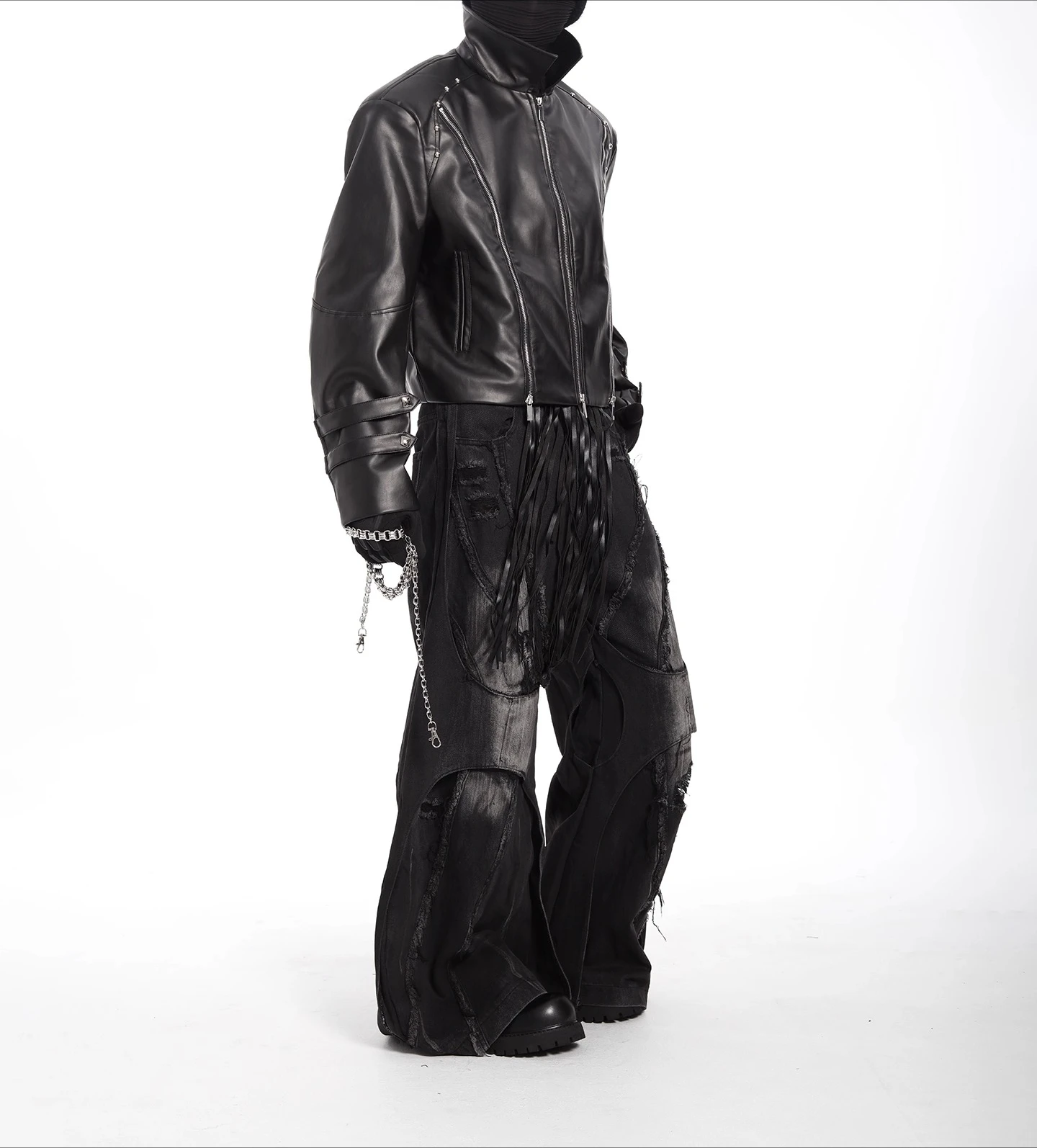 Fashion Zipper Motorcycle Leather Jackets Men 2025 Autumn New Stylish High-End Faux Leather Jackets Male Long Sleeve Chic Coats