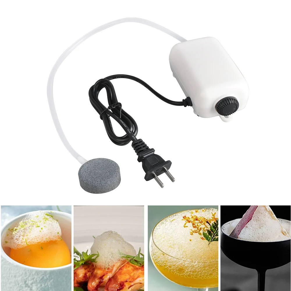 

BORUIT Food Foam Generator Chef Cooking Tool Cuisine Foam Machine for Drinks BBQ Cocktail Drinks Bubble Machine Portable