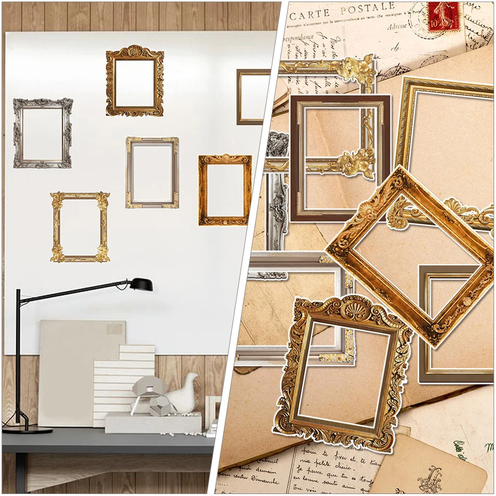 8 Pcs Photo Frame Wall Stickers Collage on The Picture Decor Kit Frames for Collages