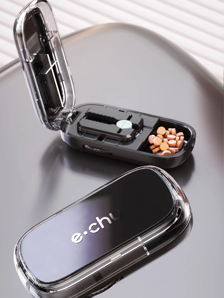 Portable Pill Cutter Conveniently Cuts Small Pills and Large Pill Splitting Machine Pill Boxes