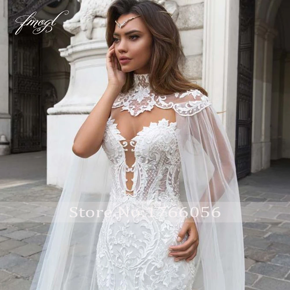 Customized Exquisite Sweetheart Illusion Lace Mermaid Wedding Dresses Luxury Appliques Button Court Train Trumpet Bridal Gown image 3