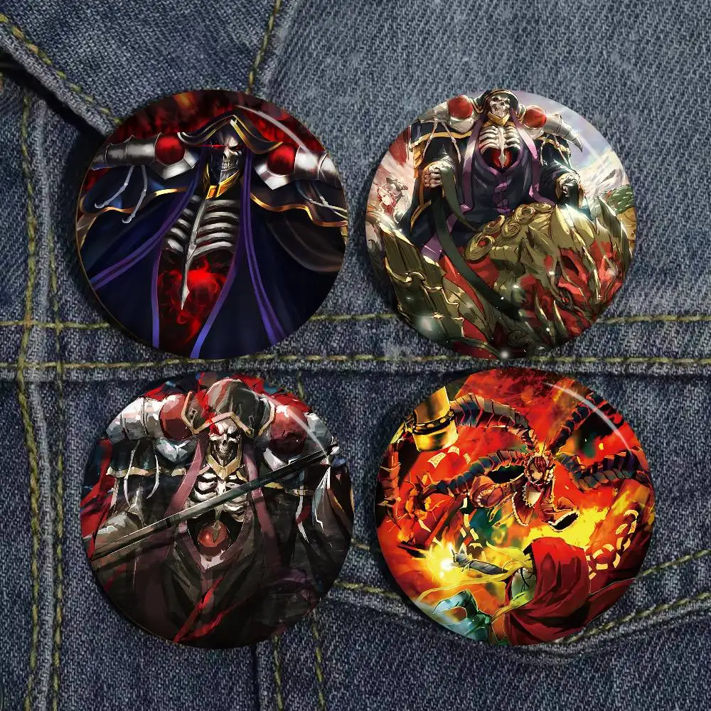 Japanese Animation O-OVERLORD Customizable Soft Button Pin For Women Creative Jewelry Funny Badge Cartoon Lover Hat
