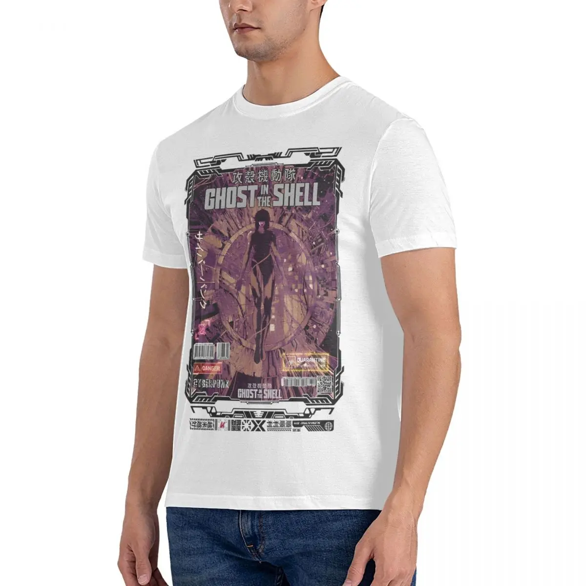 Major Motoko Kusanagi Funny Pure Cotton Tee Shirt Short Sleeve Ghost In The Shell T Shirt O Neck Clothing Birthday Present