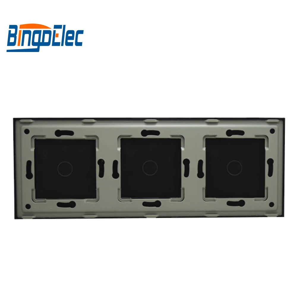 86*229mm, Triple  gang touch sensor switch panel can match with touch switch function part