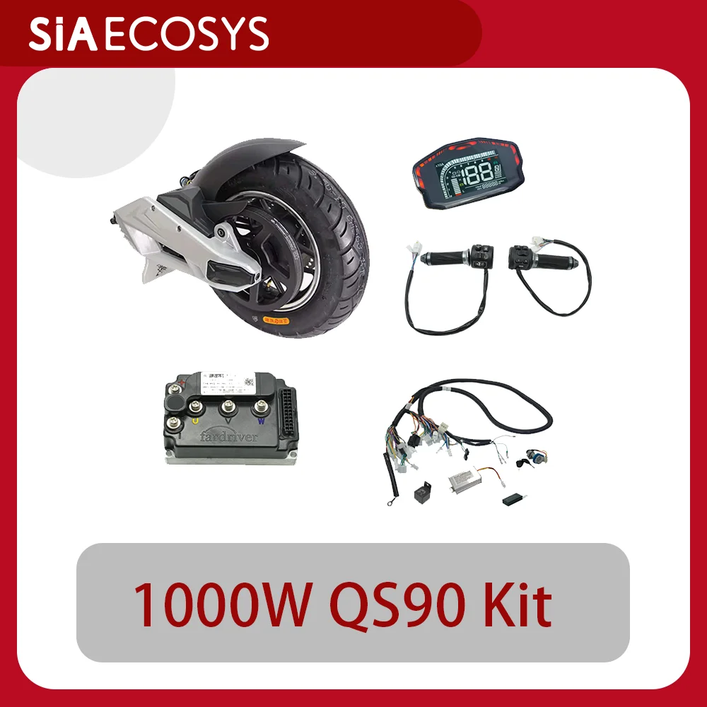 

1000W Mid Drive Motor Conversion Kit QSP090B-80 10 inch 72V for Electric Scooter Motorcycle with Fardriver Controller ND72260