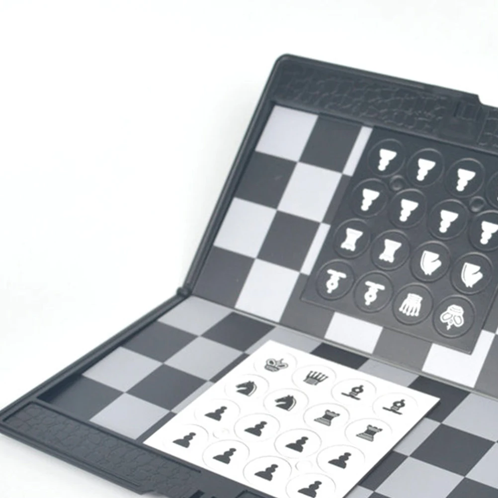 

1 set 1 Set Foldable Magnetic Chess Checkers Premium Synthetic Portable Lightweight Durable Elegant For Adults
