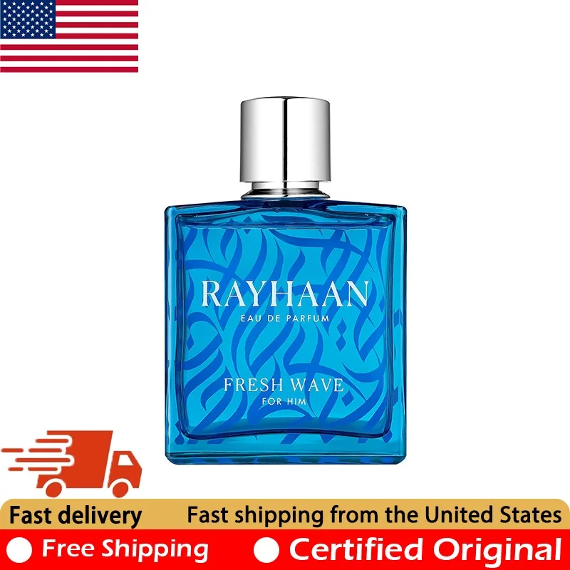 Rayhaan Fresh Wave Eau de Parfum 3.4 Oz Premium Original Arab Perfumes Natural Lasting Aquatic Pheromones Perfume Cologne 100 ML