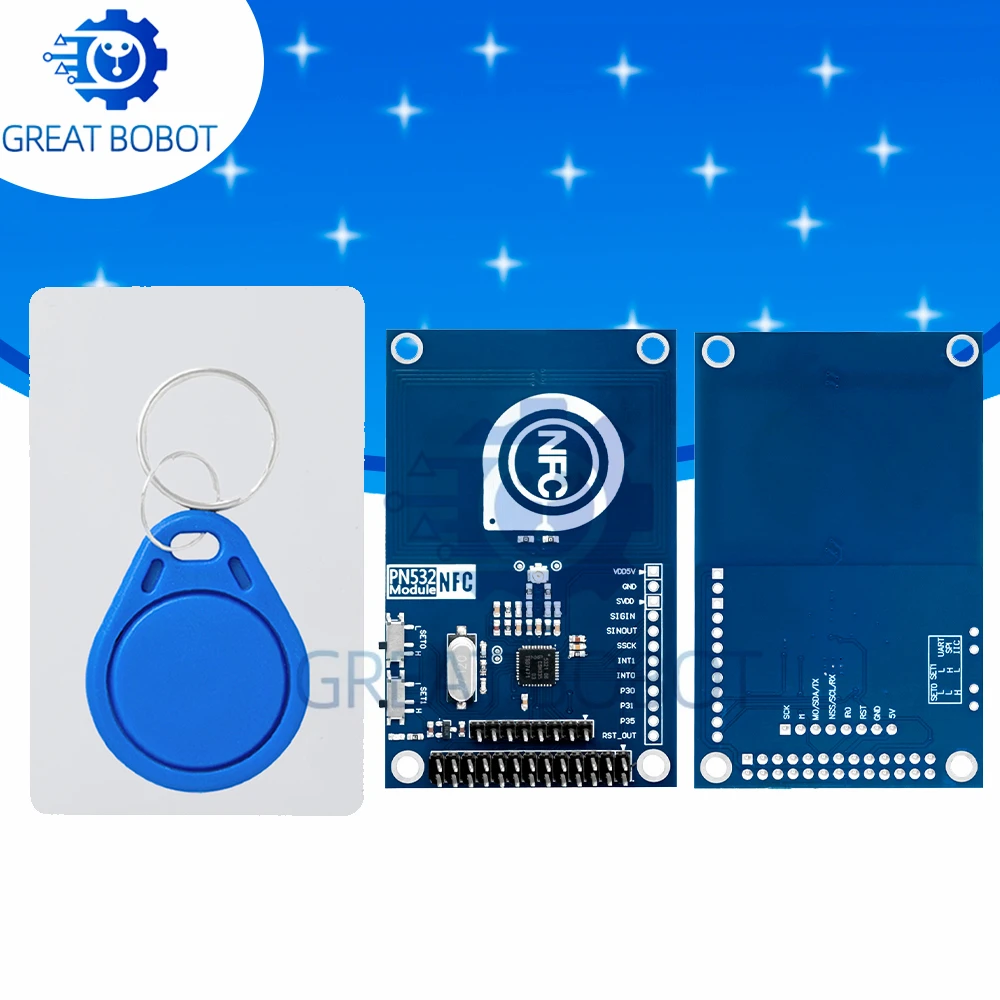 13.56 MHz PN532 NFC Module: High-Precision Reader/Writer Compatible for Arduino and Raspberry Pi