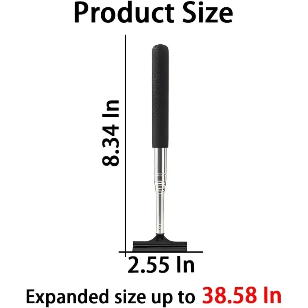 Portable Telescopic Rearview Mirror Squeegee for Car Windshield Rain Wiper Handheld Cleaning Tool for Side Mirrors