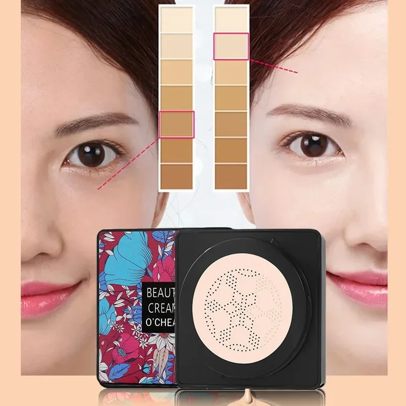 BB Cream Mushroom Head Air Cushion Powder Puff Moisturizing Brightening Foundation Concealer CC Cream Base Makeup Cosmetics