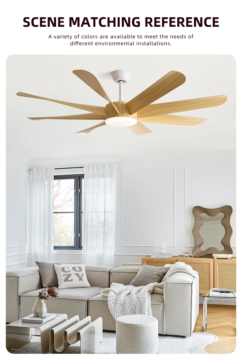 FUMANJIA 60-Inch Ceiling Fan with Light for Home – 8 Blades, Remote — detail 9
