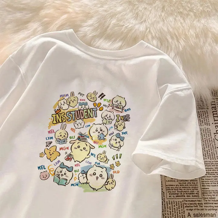 2026 Chiikawa Usachi Parent Child Pure Cotton T-shirt Comfortable, Breathable, High Quality Ins Y2k