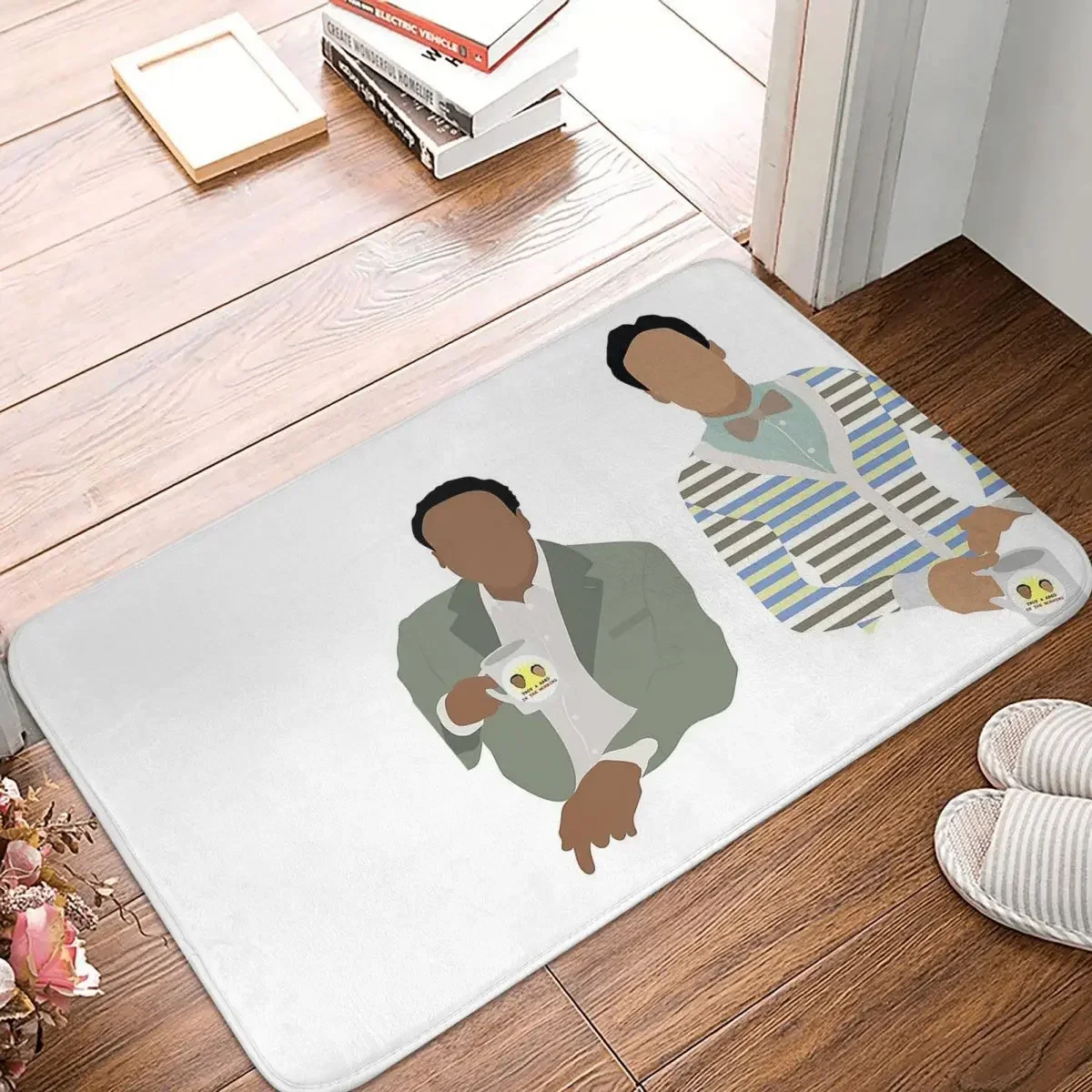 Troy And Abed In The Morning Doormat Rug Carpet Mat Footpad Polyester Non-slip Washable Entrance Kitchen Bedroom Balcony Toilet