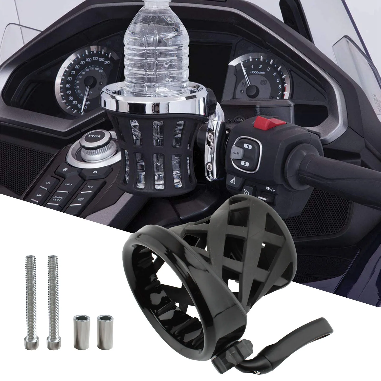 Motorcycle Accessories Motocross Cup Holder Motorbike Beverage Water Bottle Cage For Honda Gold Wing VTX1300 VTX1800 view 2