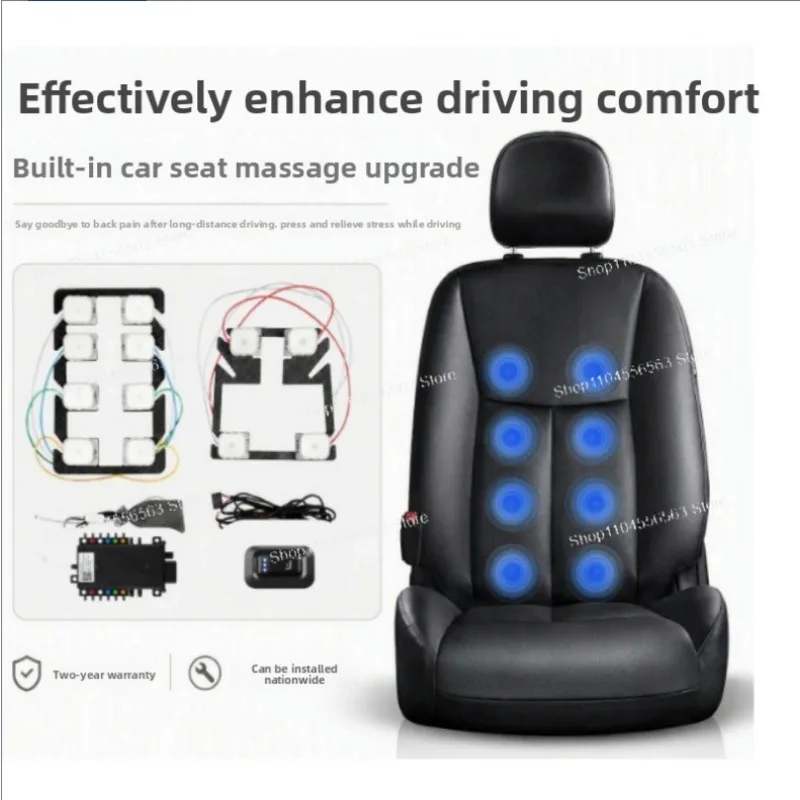 12 Air Bags Car Seat Massage Cushion, 5 Speed Adjustable Ergonomic Massage Pad, Comfort Auto Interior Driver Seat Accessory