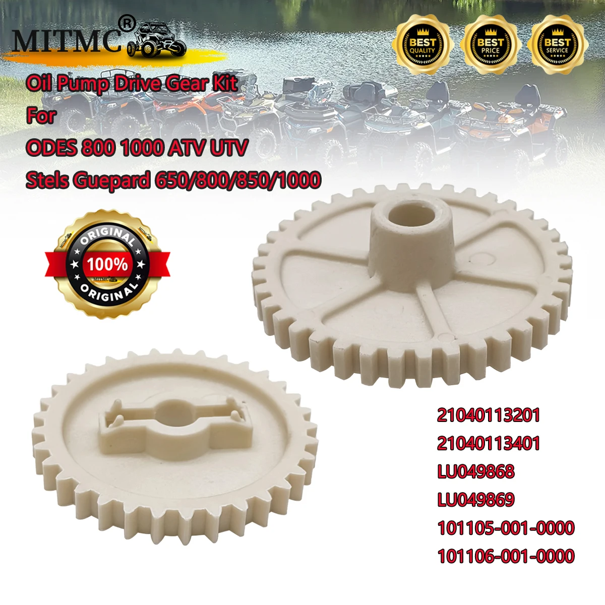 Oil Pump Drive Gear Kit For ODES 800 1000 Stels Guepard 650 800 850 1000 ATV UTV 21040113201 21040113401 LU049868 LU049869