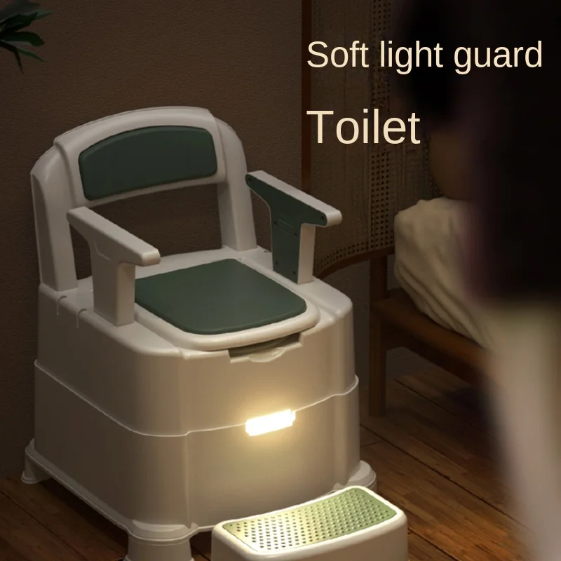 

Portable Toilet for the Elderly Potty Seat Household Adult Toilet for Pregnant Women Indoor Portable for the Elderly