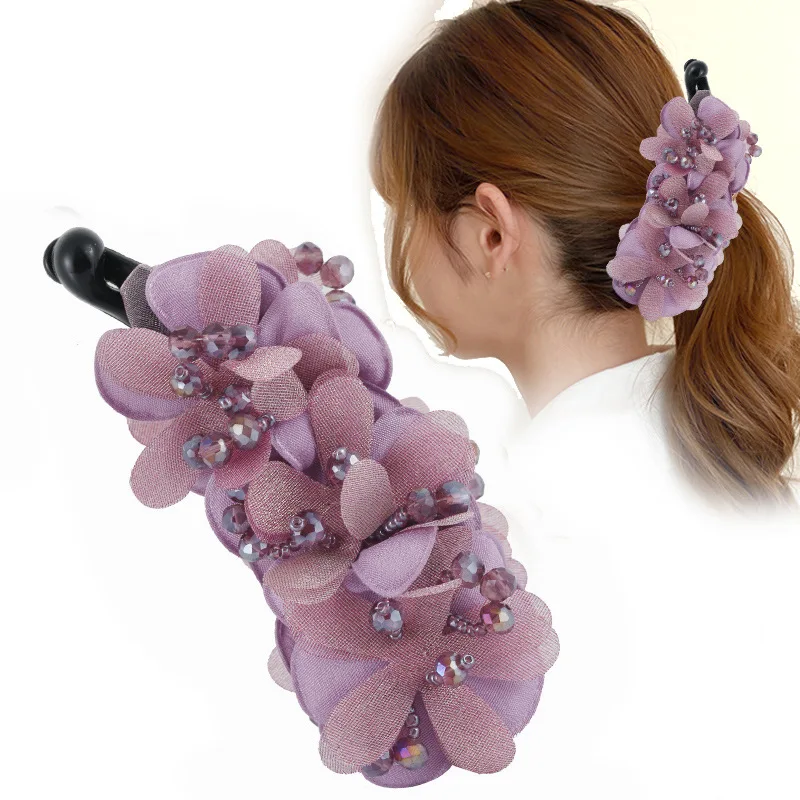 Neue Ankunft Koreanische Haarspange Twisted Banana Clip für Langes Haar Frauen Kopfbedeckung Haarschmuck Französischer Stil Haarklammer – Detail 8