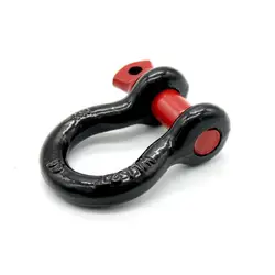 0.5/0.75/1/2 Ton Univerial Car Tow Hook Car Tow Trailer Hook Bow Shackle Red Black For ATV Quad Auto Truck Trailer RV Camper Etc