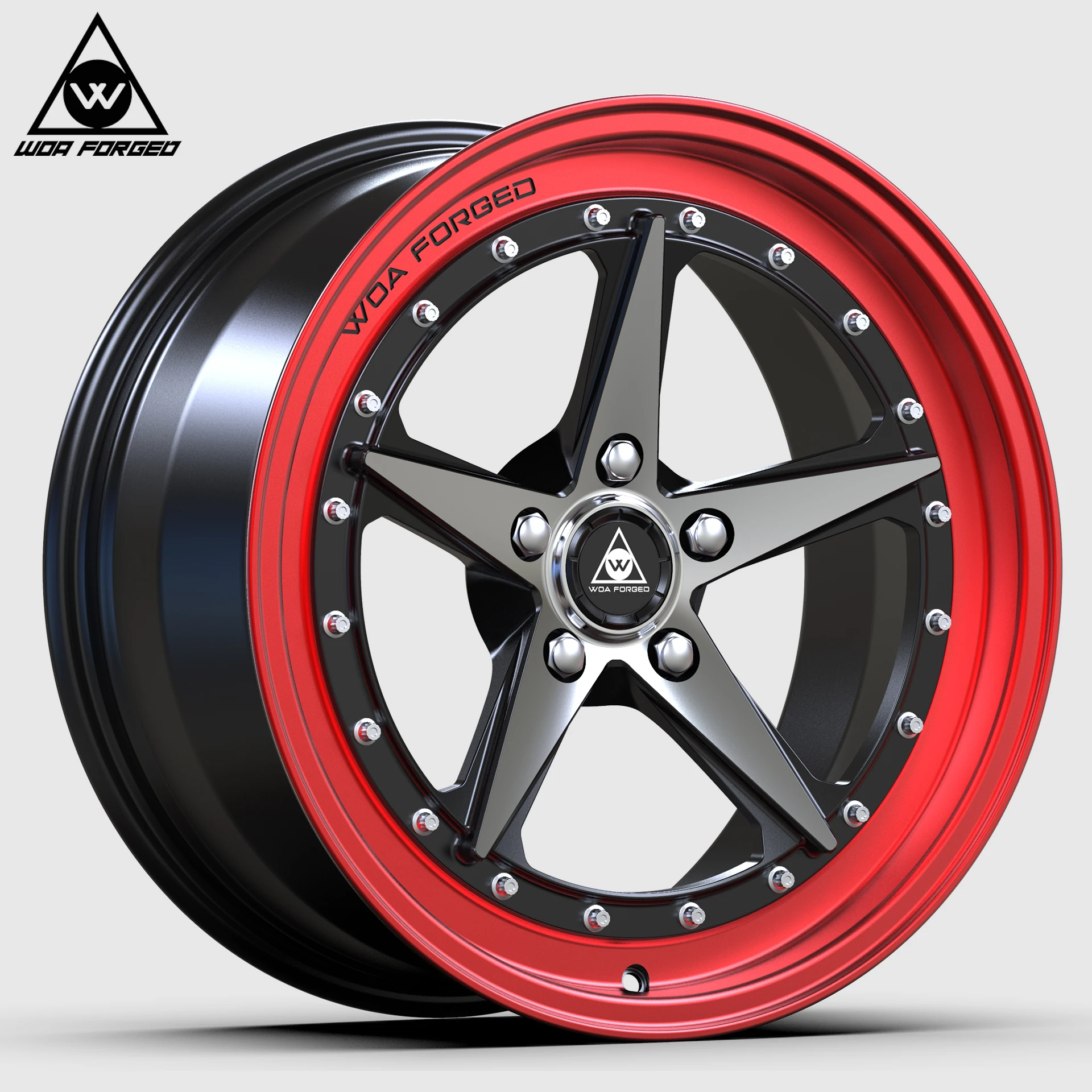 

High end customized wheel hub, Two-tone Screw Forged Wheel, personalized aluminum alloy forged lip design fashionable car modifi