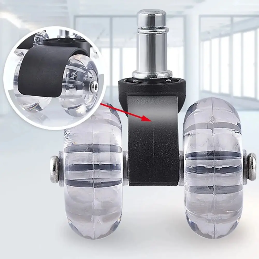 Universal Furniture Caster Swivel Rollers Wheel Chair Caster Office Chair Wheels Rubber Mute Wheel Desk Office Soft Safe Pulley