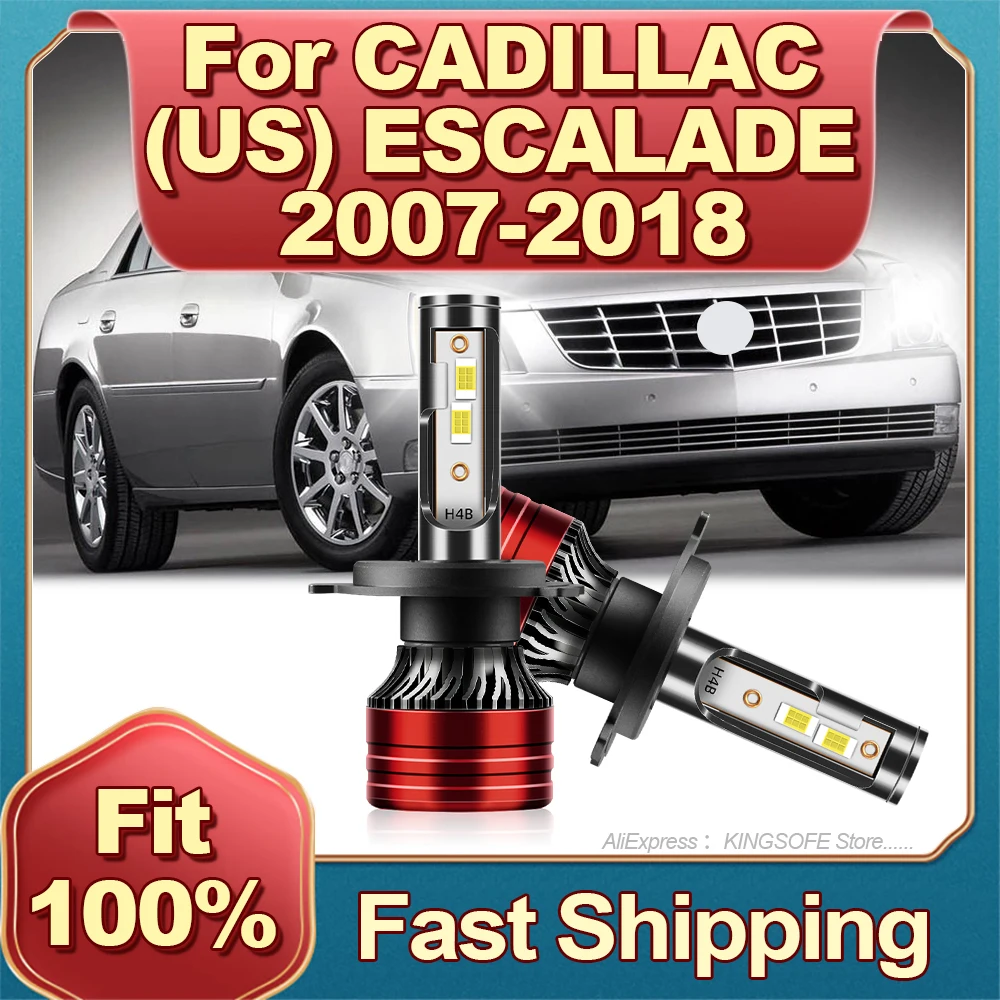 

200W H4 Лампа головного света Turbo Lamp 6000K Автомобильная Лампа для CADILLAC (US) ESCALADE 2007 2008 2009 2010 2011 2012 2013 2015-2014