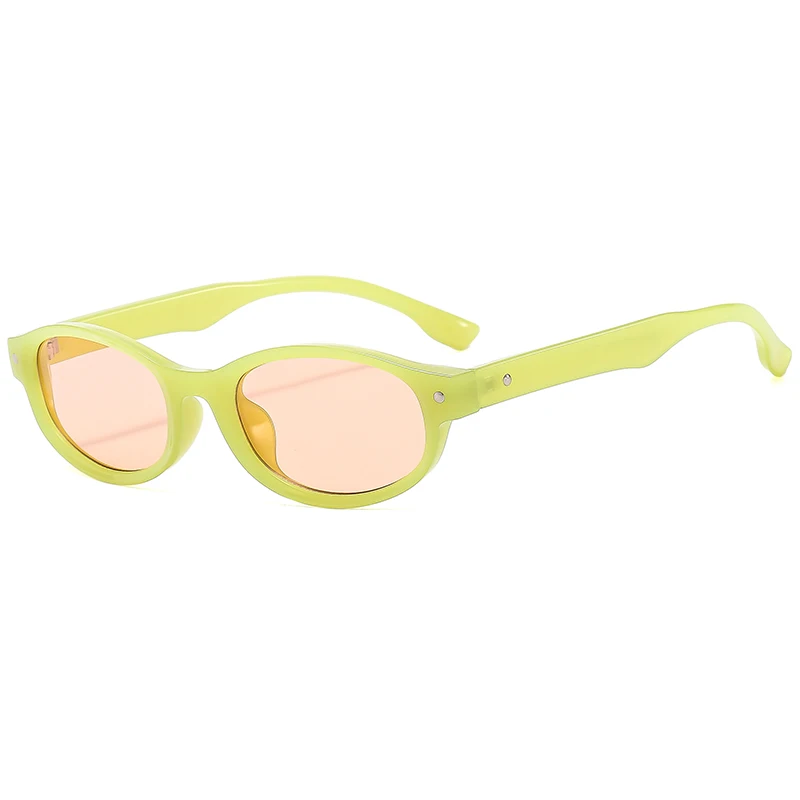 Fashion Oval Sunglasses Women 2024 Mi Nail Design New Stylish Candy Color Brand Outdoor Eyewear Trendy UV400 Protection Shades