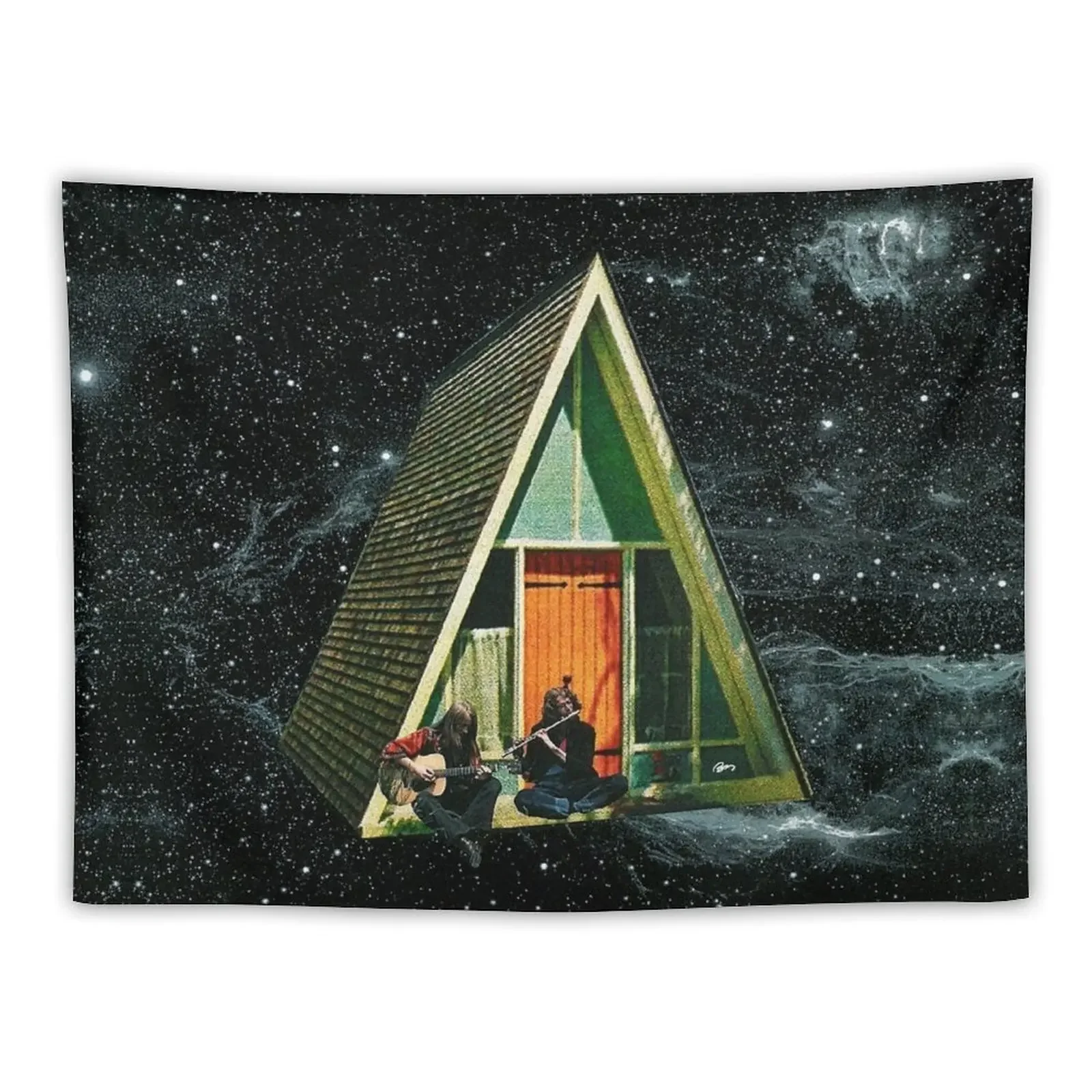 

A house in space Tapestry Decorative Wall Mural Wall Decor Wall Mural Tapestry