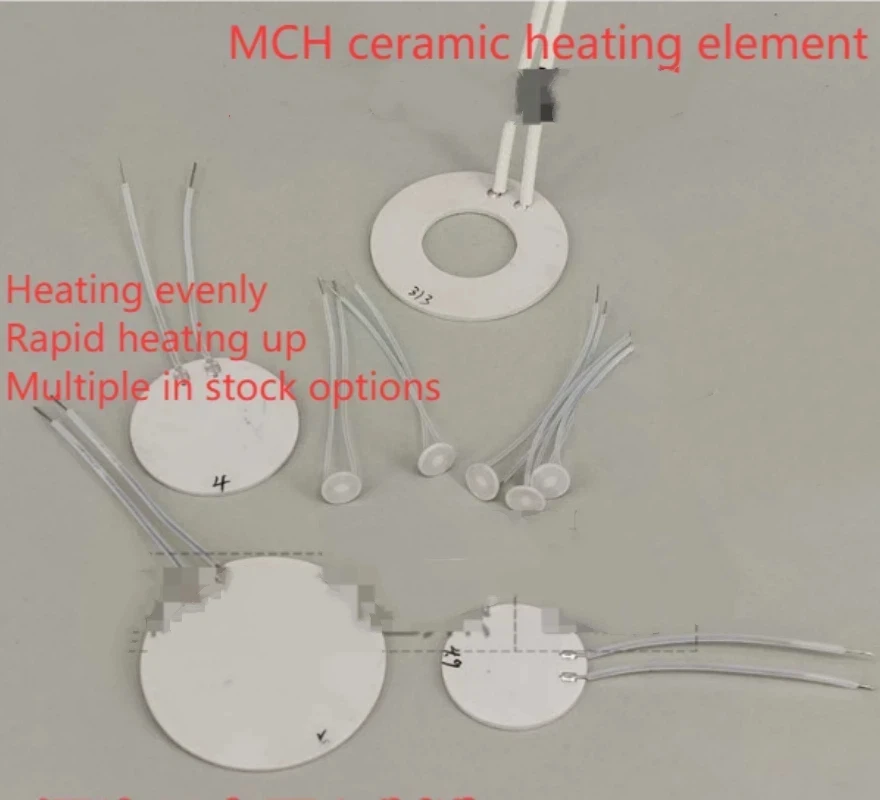 1Pcs Round heating plate MCH ceramic heating ring 3.7V7V12V24V power temperature adjustable  38mm