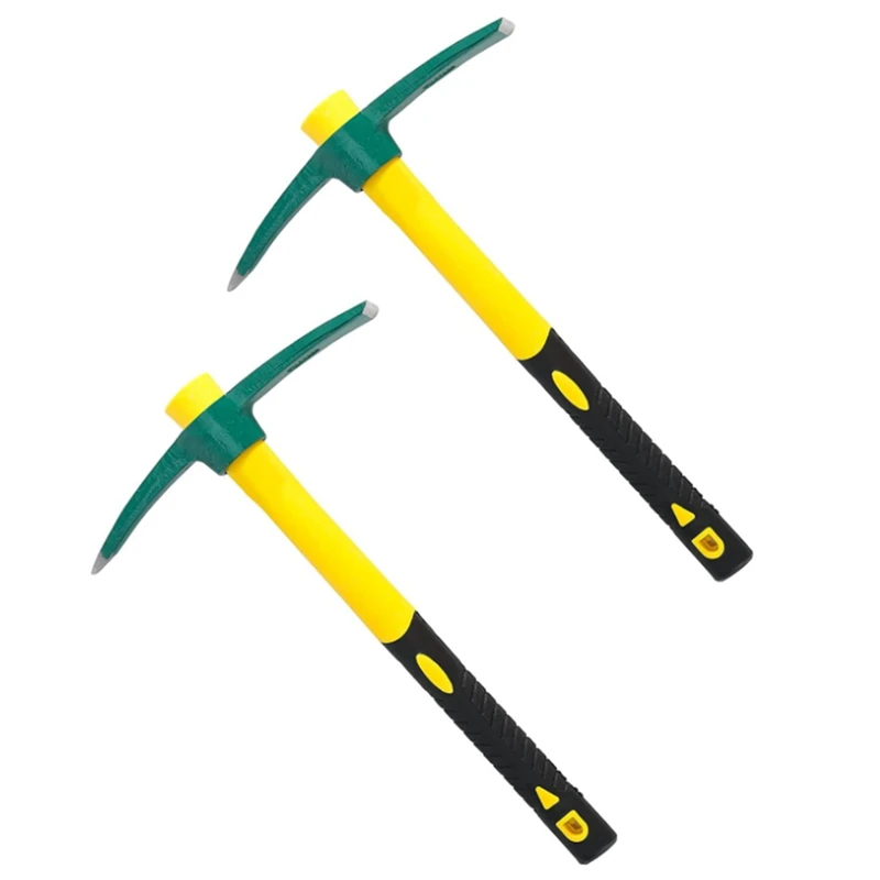 Heavy Duty Pickaxe Mattock Hoe For Gardening - Hand Pick, Digging Weeding Exploration Tool For Camping