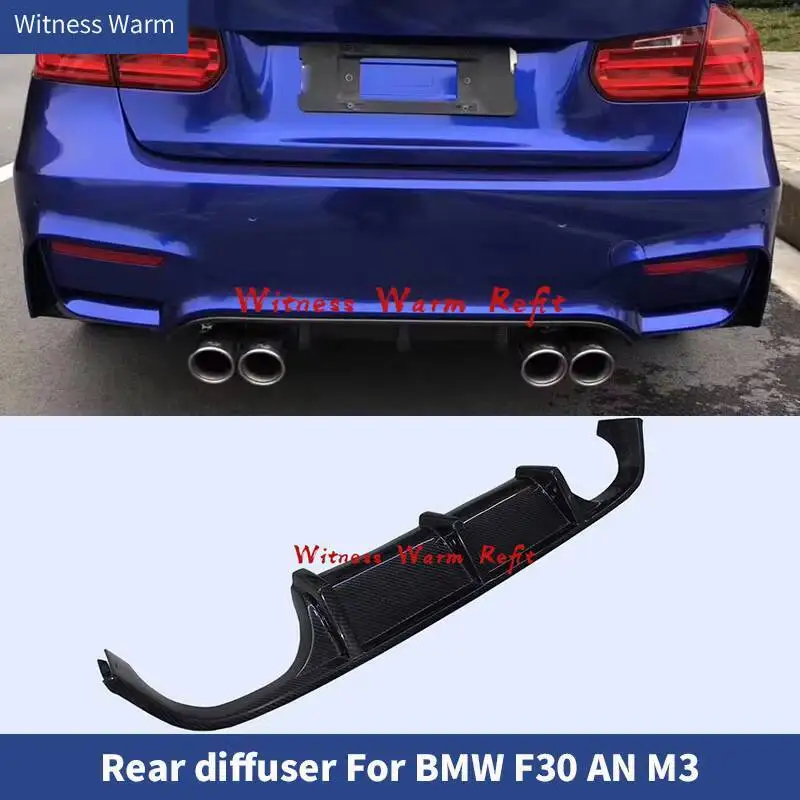 Pour Bmw série 3 F30 320i 325i 330i An M3/gg M3 pare-chocs Mp Style diffuseur de pare-chocs arrière en Fiber de carbone lèvre arrière 13-18