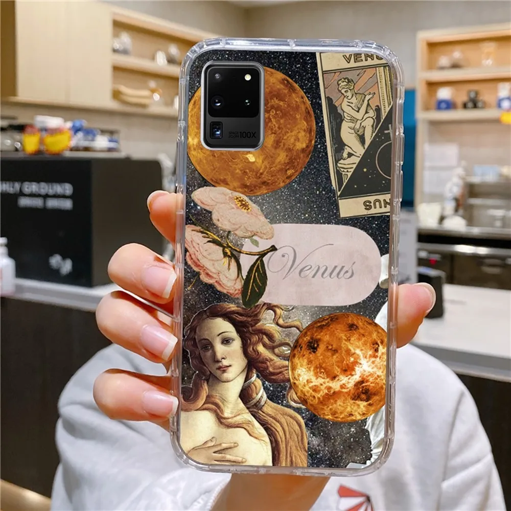 Art Painting The Birth Of Venus Bling Cute Phone Case For Samsung Galaxy A52 A12 A51 S21 Edge S22ULTRA S23 S20LITE Plus ultraCov