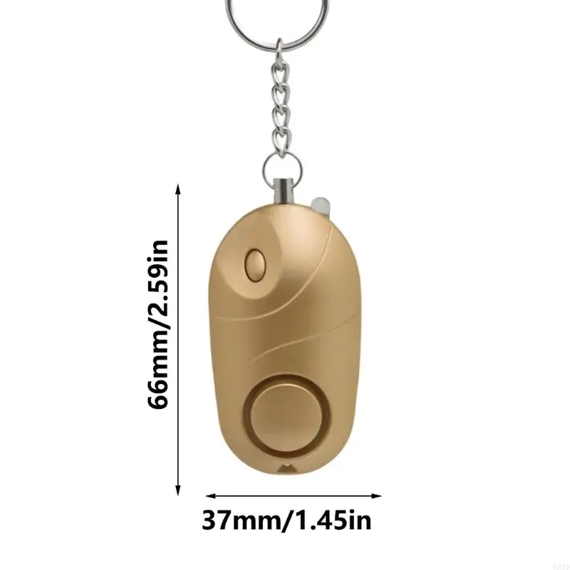 Y8AD Security Protections Devices Safe Sound Alarm with Light Security Alarm 130dB Song Alarm Keychain