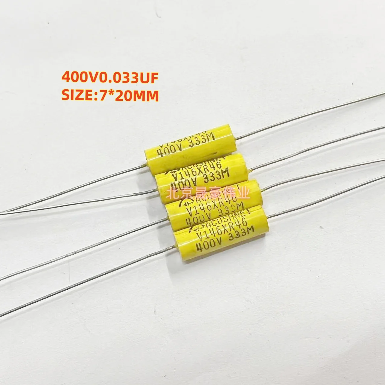 10pcs 400V0.033UF 333M ACUSHNETV146XR46 axial non inductive capacitor 400V33NF 0.033UF/400V axial thin film capacitor