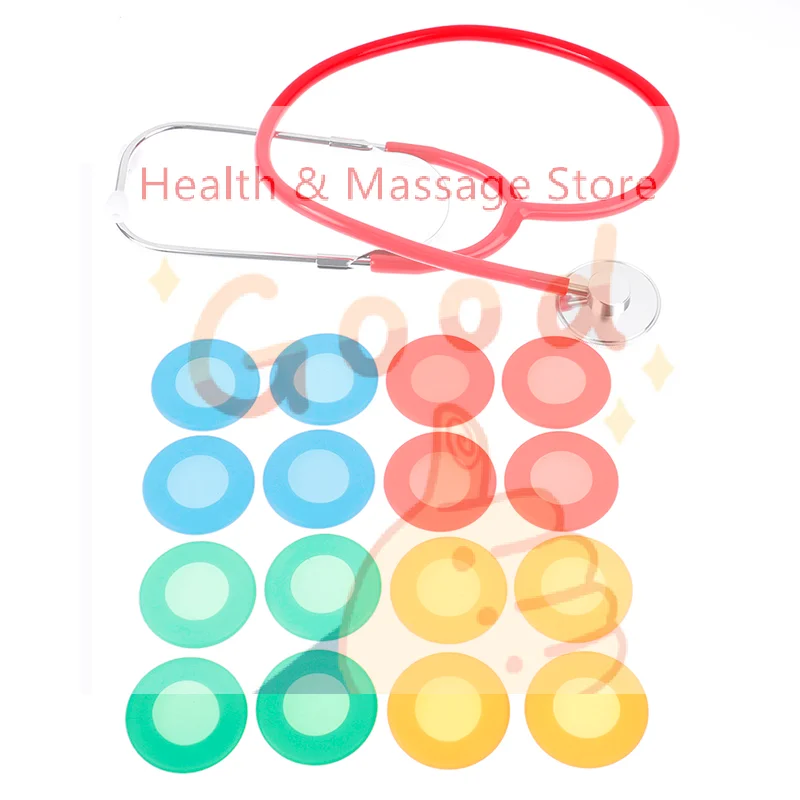 【WA】4Pcs/set Portable Soft  Silicone Stethoscope Diaphragm Head Cover Accessories