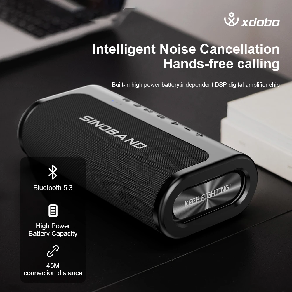 XDOBO Book 80W Wireless Outdoor Portable Speakers Bluetooth-Compatiable Waterproof Deep Bass Speakers Power Bank Function
