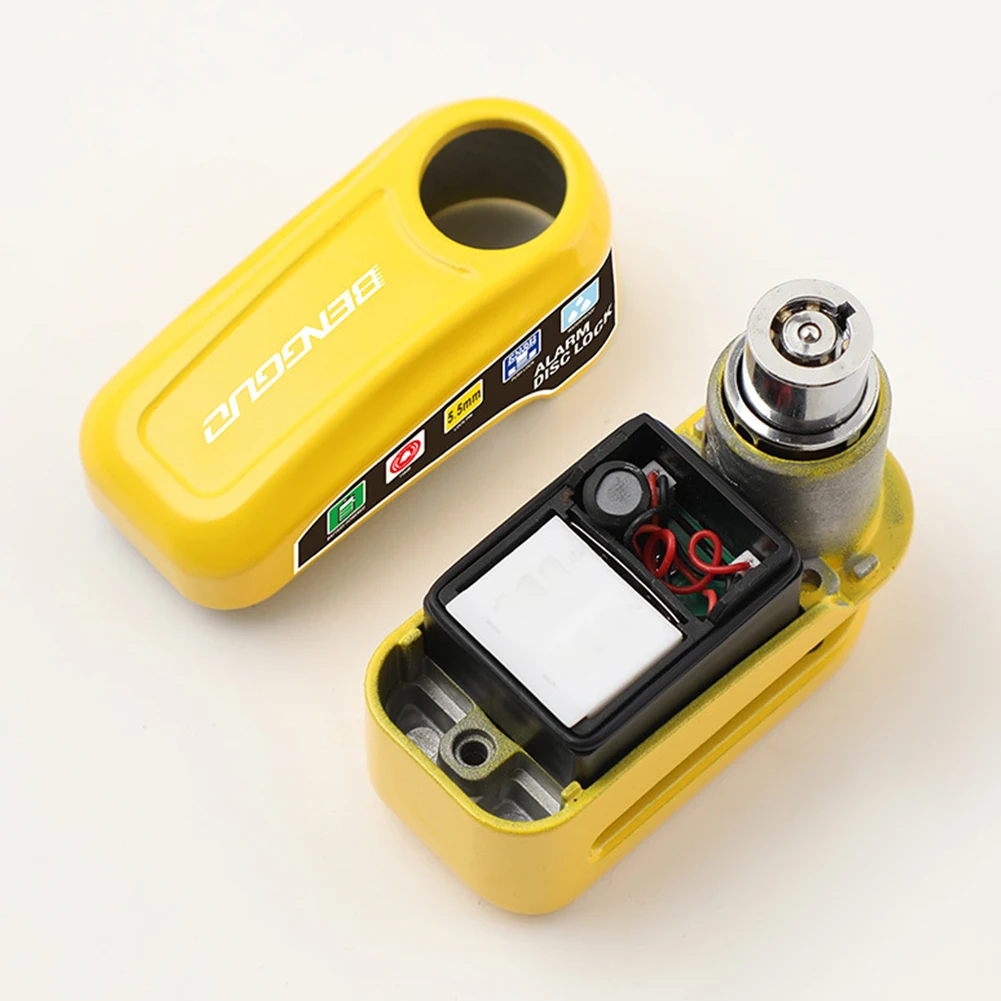 دراجة نارية دراجة قفل إنذار حماية قفل مقاوم للماء الفرامل مع مفاتيح السلامة المضادة للسرقة سكوتر عجلة مكبح قرصي أقفال #6