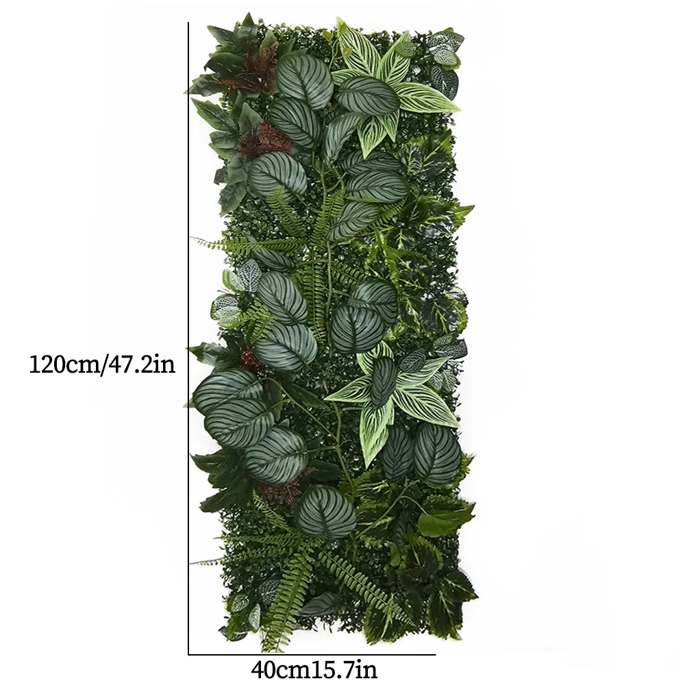 40x120cm Green Artificial Plants Wall Panel Plastic Outdoor Lawns Carpet Decor Home Wedding Backdrop Party Grass Flower Wall